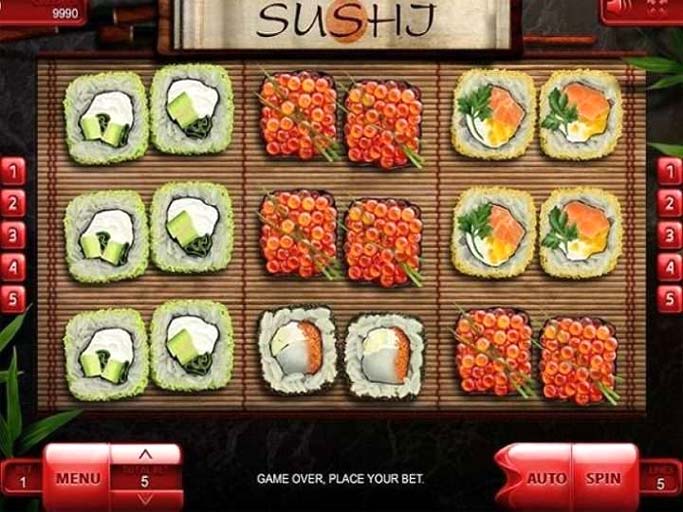 La machine à sous en ligne Sushi Slot et ses appétissants sushis